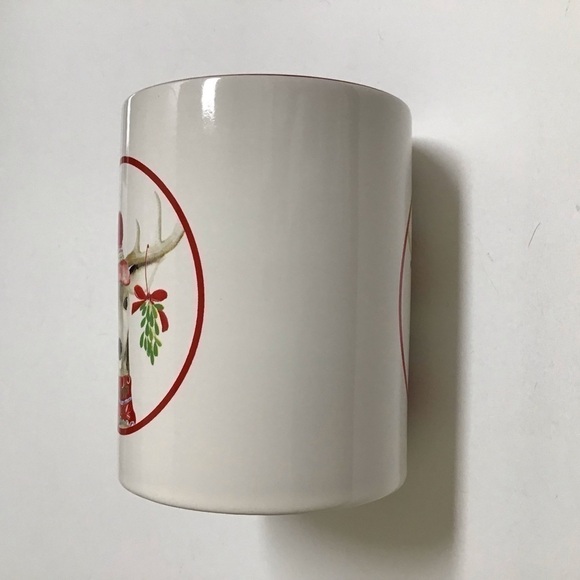 Christmas Reindeer Coffee Mug Cynthia Rowley Tea Cup Mistletoe Holiday New York - Picture 4 of 13
